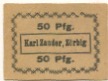 Zörbig - Zander, Emilie, Inhaberin von: Karl Zander, Kolonialwaren - -- - 50 Pfennig 