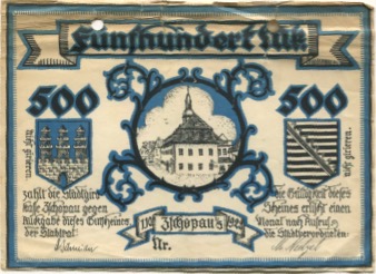 Zschopau - Stadt - 1.10.1922 - 500 Mark 