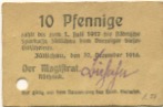 Züllichau (heute: PL-Sulechów) - Stadt - 30.12.1916 - 1.7.1917 - 10 Pfennig 