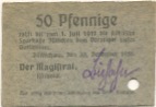 Züllichau (heute: PL-Sulechów) - Stadt - 30.12.1916 - 1.7.1917 - 50 Pfennig 