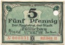 Züllichau (heute: PL-Sulechów) - Stadt - - 30.12.1918 - 5 Pfennig 