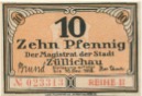 Züllichau (heute: PL-Sulechów) - Stadt - - 30.12.1918 - 10 Pfennig 