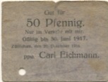 Züllichau (heute: PL-Sulechów) - Eichmann, Carl, Tuchfabrik - 20.12.1916 - 30.6.1917 - 50 Pfennig 