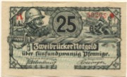 Zweibrücken - Stadt - 1.10.1918 - 31.12.1919 - 25 Pfennig 