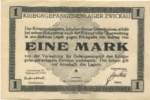 Zwickau - Kriegsgefangenlager - 1.8.1917 - 1 Mark 