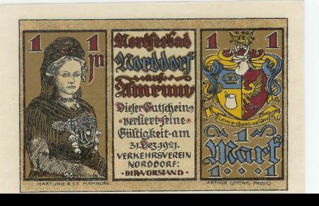 Amrum-Norddorf - Verkehrsverein Norddorf - - 31.12.1921 - 1 Mark 