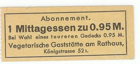 Berlin - Vegetarische Gaststätte am Rarhaus, Königstr. 52I - -- - 0.95 Mark 