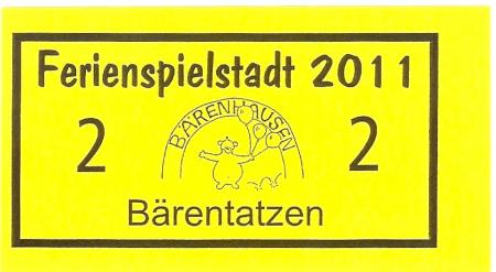 Bermatingen - Ferienspielstadt Bärenhausen - 2011 - 2 Bärentatzen 