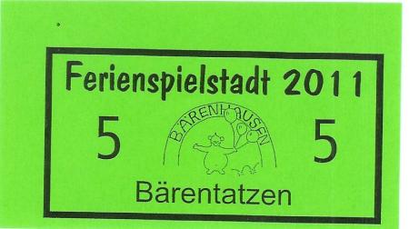 Bermatingen - Ferienspielstadt Bärenhausen - 2011 - 5 Bärentatzen 