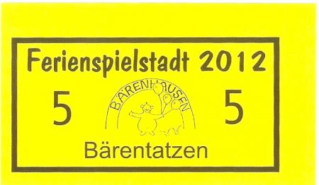 Bermatingen - Ferienspielstadt Bärenhausen - 2012 - 5 Bärentatzen 