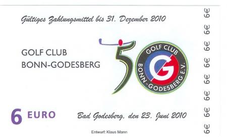 Bonn-Bad Godesberg - Golf-Club eV - 23.6.2010 - 31.12.2010 - 6 Euro 