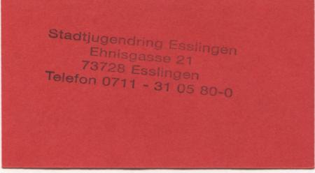 Esslingen - Stadtjugendring, Ehnisgasse 21 - -- - 1 Mempel 