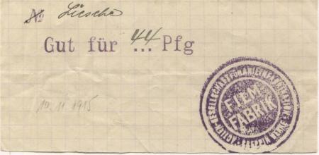 Greppin (heute: Bitterfeld-Wolfen) - AG für Anilin-Fabrikation, Greppin-Werke, Film-Fabrik - -- - 44 Pfennig 