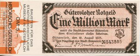 Gütersloh - Arbeitsgemeinschaft zur Förderung des Heimatmuseums eV - -- - 5 D-Mark 