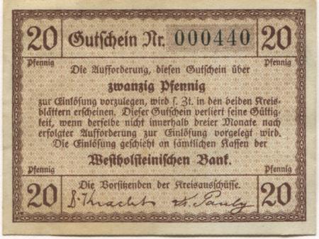 Heide und Meldorf - Kreis Norderdithmarschen und Süderdithmarschen - -- - 20 Pfennig 