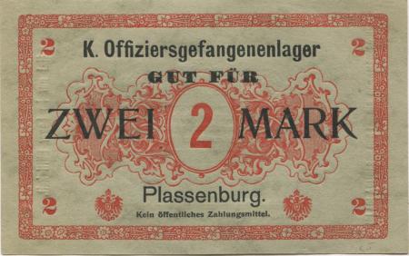 Kulmbach - Offiziersgefangenenlager Plassenburg - -- - 2 Mark 