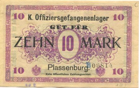 Kulmbach - Offiziersgefangenenlager Plassenburg - -- - 10 Mark 