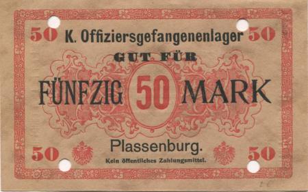Kulmbach - Offiziersgefangenenlager Plassenburg - -- - 50 Mark 