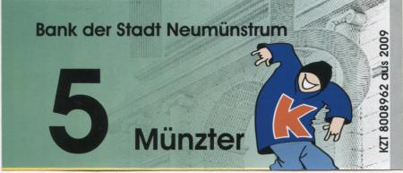 Neumünster - Bank der Stadt Neumünstrum - 2009 - 5 Münzter 