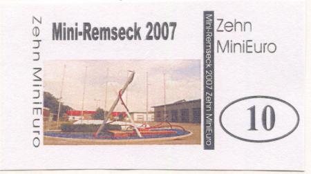 Remseck - Bank von Mini-Remseck, Kinderspielstadt - 2007 - 10 Mini-Euro 