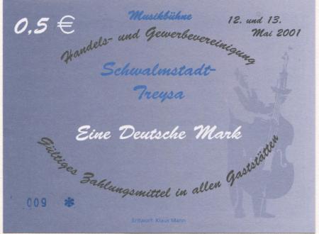 Schwalmstadt - Handels- und Gewerbevereinigung - 12./13.5.2001 - 0.50 Euro 