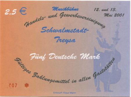 Schwalmstadt - Handels- und Gewerbevereinigung - 12./13.5.2001 - 2.50 Euro 