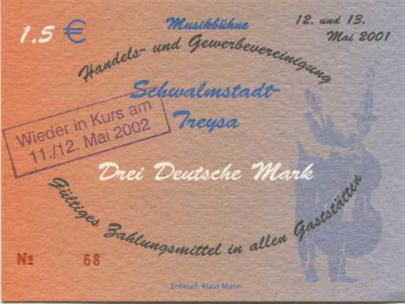 Schwalmstadt - Gaststätte zum Stadtkrug, Steingasse 48 - 11./12.5.2002 - 1.50 Euro 