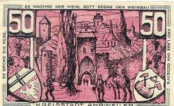 Ahrweiler (heute: Bad Neuenahr) - Stadt - 15.8.1921 - 50 Pfennig 