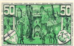 Ahrweiler (heute: Bad Neuenahr) - Stadt - 15.8.1921 - 50 Pfennig 