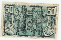 Ahrweiler (heute: Bad Neuenahr) - Stadt - 15.8.1921 - 50 Pfennig 