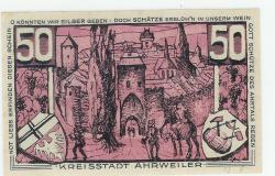 Ahrweiler (heute: Bad Neuenahr) - Stadt - 15.8.1921 - 50 Pfennig 