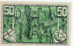 Ahrweiler (heute: Bad Neuenahr) - Stadt - 15.8.1921 - 50 Pfennig 