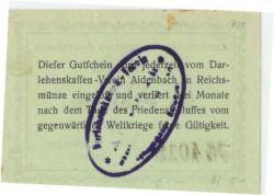 Aidenbach - Darlehnskassenverein - 15.1.1917 - 25 Pfennig 