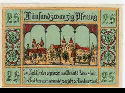 Aken - Stadt - Oktober 1921 - 25 Pfennig 