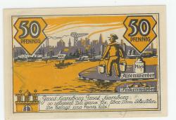 Altenwerder und Finkenwärder (heute: Hamburg) - Gemeinden - 1.11.1921 - 31.3.1922 - 50 Pfennig