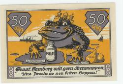 Altenwerder und Finkenwärder (heute: Hamburg) - Gemeinden - 1.11.1921 - 31.3.1922 - 50 Pfennig