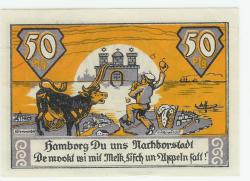 Altenwerder und Finkenwärder (heute: Hamburg) - Gemeinden - 1.11.1921 - 31.3.1922 - 50 Pfennig