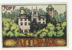 Altona - Stadt - 12.12.1921 - 70 Pfennig