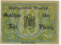 Altusried - Marktgemeinde - - 31.12.1920 - 10 Pfennig