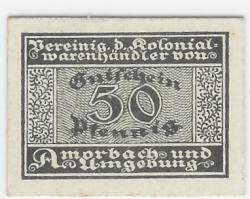 Amorbach - Vereinigung der Kolonialwarenhändler von Amorbach und Umgebung - -- - 50 Pfennig