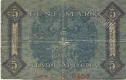Apolda - Stadt - 15.11.1918 - 5 Mark 