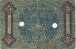 Apolda - Stadt - 15.11.1918 - 5 Mark