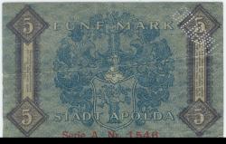 Apolda - Stadt - 15.11.1918 - 5 Mark