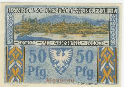 Arnsberg - Stadt - 15.12.1921 - 15.7.1922 - 50 Pfennig