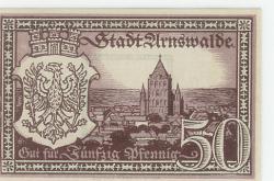 Arnswalde - Stadt - 2.5.1921 - 31.12.1922 - 50 Pfennig