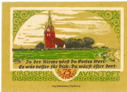 Aventoft - Kirchspiel - 31.10.1921 - 1.5.1922 - 75 Pfennig 