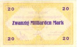 Baden-Baden - Stadt - 20.10.1923 - 20 Milliarden Mark 