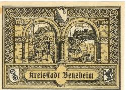 Bensheim - Stadt - 31.12.1920 - 50 Pfennig