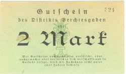 Berchtesgaden - Distrikt - 29.4.1919 - 1.8.1919 - 2 Mark