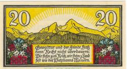 Berchtesgaden - Markt - 13.8.1920 - 20 Pfennig